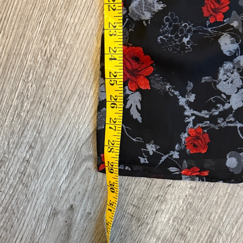 ALI & JAY Black Jumpsuit with Red and Gray Floral Design - Picture 4 of 8